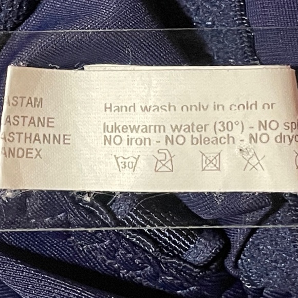 Nefer Teddy Body Suit. Made in Italy. Size 38D Dark Blue with snap crotch - Picture 6 of 16